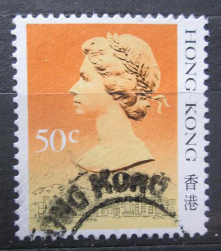 Poštová známka Hongkong 1987 Krá¾ovna Alžbeta II. Mi# 509