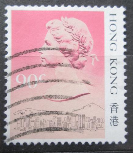 Poštová známka Hongkong 1987 Krá¾ovna Alžbeta II. Mi# 513