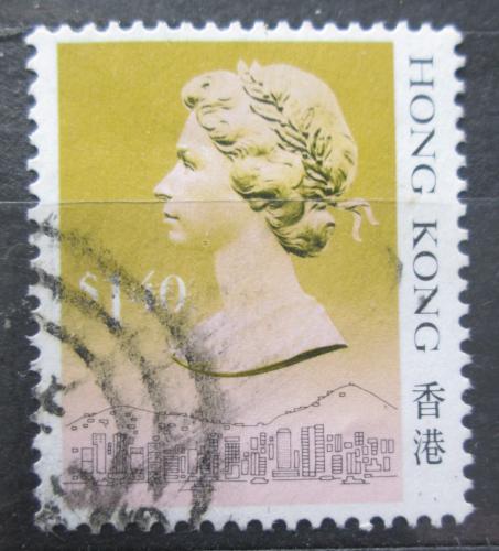 Poštová známka Hongkong 1988 Krá¾ovna Alžbeta II. Mi# 548 II