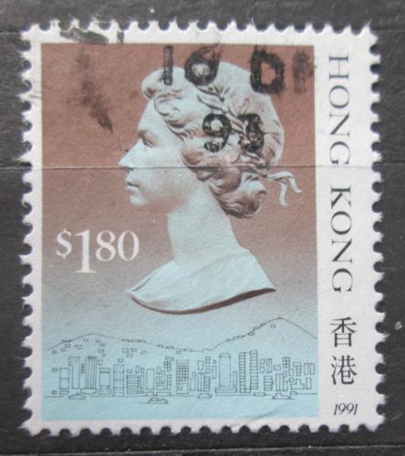Poštová známka Hongkong 1991 Krá¾ovna Alžbeta II. Mi# 549 V