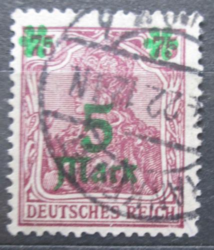 Poštová známka Nemecko 1921 Germania pretlaè Mi# 156