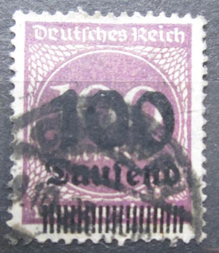 Poštová známka Nemecko 1923 Nominálna hodnota pretlaè Mi# 289