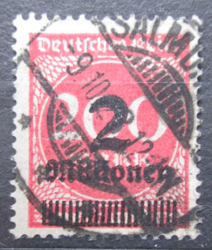 Poštová známka Nemecko 1923 Nominálna hodnota pretlaè Mi# 309