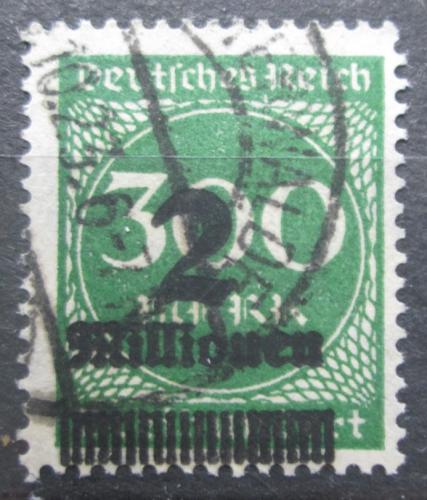 Poštová známka Nemecko 1923 Nominálna hodnota pretlaè Mi# 310