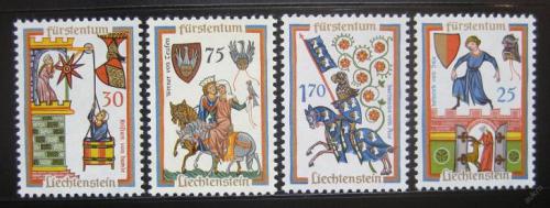 Poštové známky Lichtenštajnsko 1963 Minnesangøi Mi# 433-36 Kat 5€