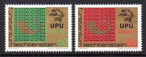 Poštové známky Lichtenštajnsko 1974 UPU, 100. výroèie Mi# 607-08