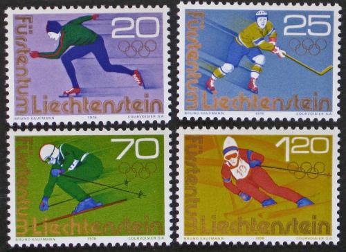 Poštové známky Lichtenštajnsko 1975 ZOH Innsbruck Mi# 635-38