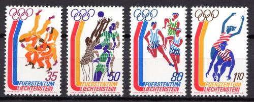 Poštové známky Lichtenštajnsko 1976 LOH Montreal Mi# 651-54