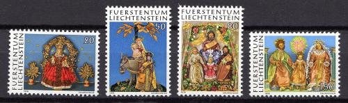Poštové známky Lichtenštajnsko 1976 Vianoce Mi# 662-65 Kat 5.50€
