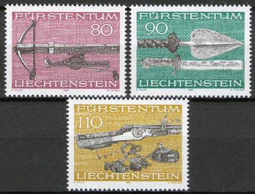 Poštové známky Lichtenštajnsko 1980 Lovecké zbranì Mi# 751-53 Kat 4.40€
