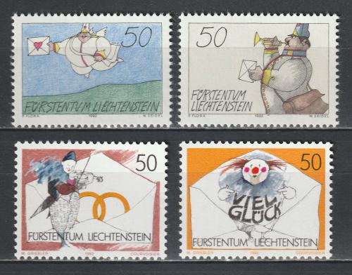 Poštové známky Lichtenštajnsko 1992 Pozdravy Mi# 1041-44