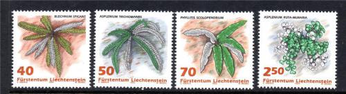 Poštové známky Lichtenštajnsko 1992 Kapradí Mi# 1045-48 Kat 7€