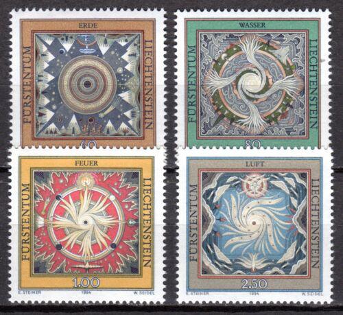 Poštové známky Lichtenštajnsko 1994 Ètyøi elementy Mi# 1099-1102 Kat 8.50€