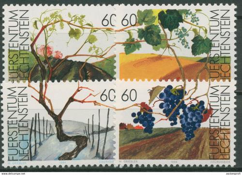 Poštové známky Lichtenštajnsko 1994 Vinaøství Mi# 1089-92