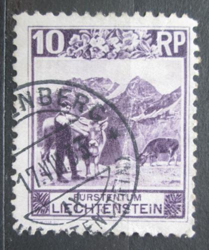 Poštová známka Lichtenštajnsko 1930 Krávy Mi# 96