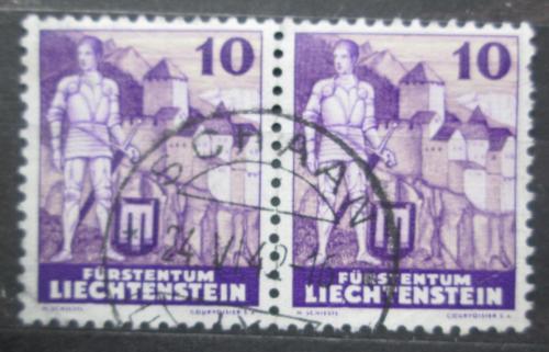 Poštové známky Lichtenštajnsko 1937 Zámek Vaduz pár Mi# 158