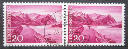 Poštové známky Lichtenštajnsko 1959 Rheindamm pár Mi# 382