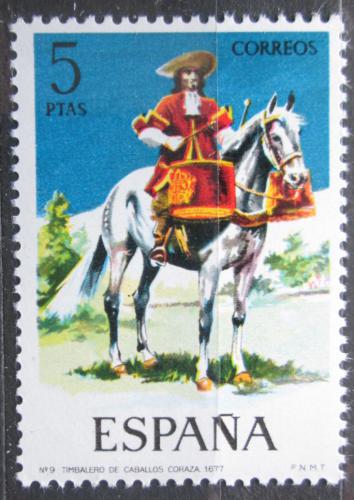 Poštová známka Španielsko 1974 Vojenská uniforma Mi# 2065