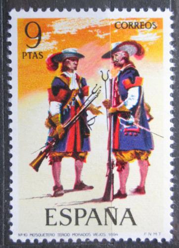 Poštová známka Španielsko 1974 Vojenské uniformy Mi# 2066