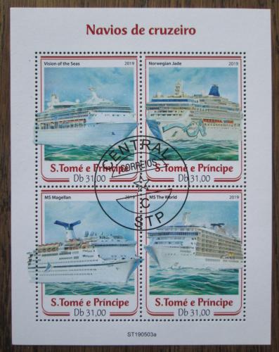 Poštové známky Svätý Tomáš 2019 Výletní lode Mi# 8456-59 Kat 12€