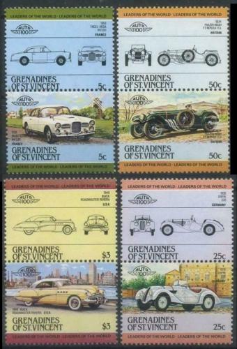 Poštové známky Svätý Vincent Gren. 1984 Automobily Mi# 344-51