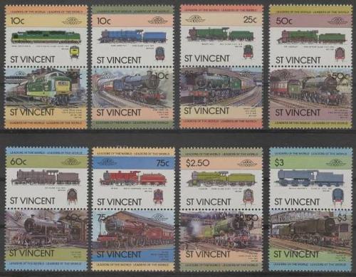 Poštové známky Svätý Vincent 1983 Lokomotívy Mi# 680-95 Kat 8€
