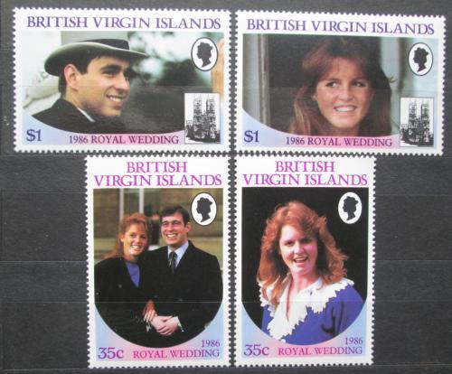 Poštové známky Britské panenské ostrovy 1986 Krá¾ovská svadba Mi# 550-53