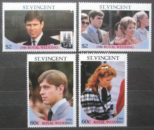 Poštové známky Svätý Vincent 1986 Krá¾ovská svadba Mi# 970-73