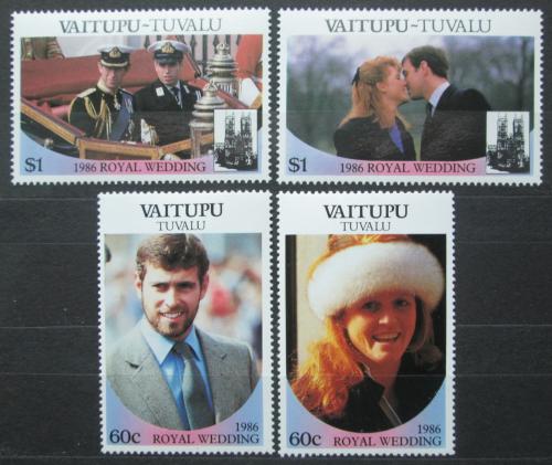 Poštové známky Tuvalu Vaitupu 1986 Krá¾ovská svadba Mi# 88-91