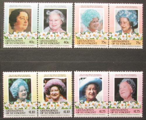Poštové známky Svätý Vincent Gren. 1985 Krá¾ovna Matka Alžbeta Mi# 413-20