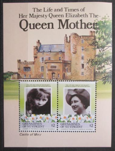 Poštové známky Svätý Vincent Gren. 1985 Krá¾ovna Matka Alžbeta Mi# Block 12