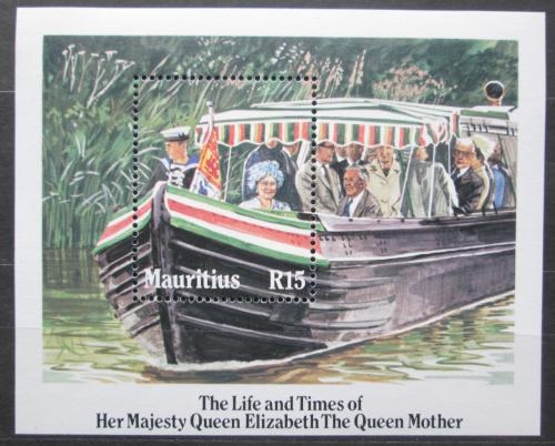 Poštová známka Mauritius 1985 Krá¾ovna Matka Alžbeta Mi# Block 14