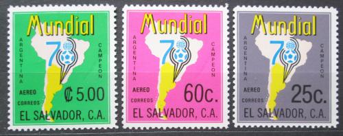 Poštové známky Salvador 1978 MS ve futbale Mi# 1244-46 Kat 5.50€