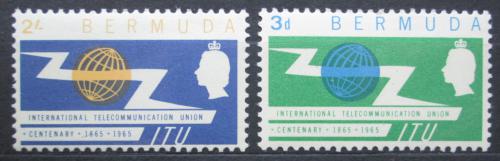 Poštové známky Bermudy 1965 ITU, 100. výroèie Mi# 185-86