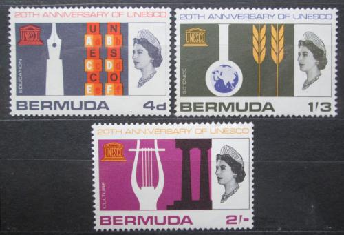 Poštové známky Bermudy 1966 UNESCO, 20. výroèie Mi# 196-98 Kat 6€