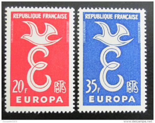 Poštové známky Francúzsko 1958 Európa CEPT Mi# 1210-11