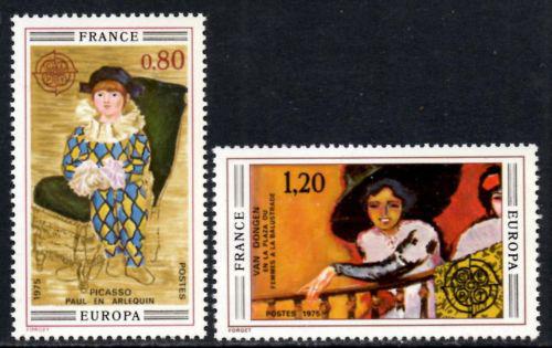 Poštové známky Francúzsko 1975 Európa CEPT, umenie Mi# 1915-16