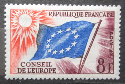 Poštová známka Francúzsko 1958 Vlajka EU, služobná Mi# 2