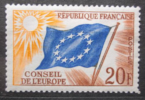 Poštová známka Francúzsko 1958 Vlajka EU, služobná Mi# 3