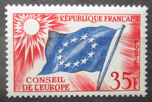 Poštová známka Francúzsko 1958 Vlajka EU, služobná Mi# 5