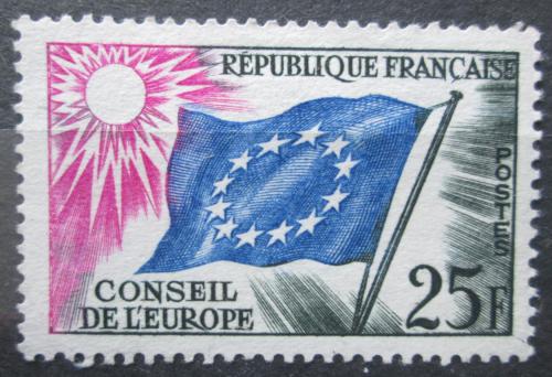 Poštová známka Francúzsko 1959 Vlajka EU, služobná Mi# 4