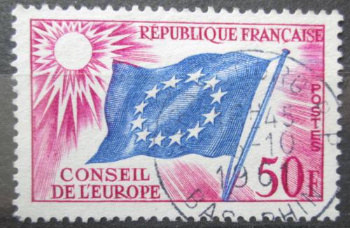 Poštová známka Francúzsko 1959 Vlajka EU, služobná Mi# 6