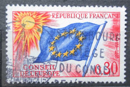 Poštová známka Francúzsko 1965 Vlajka EU, služobná Mi# 11