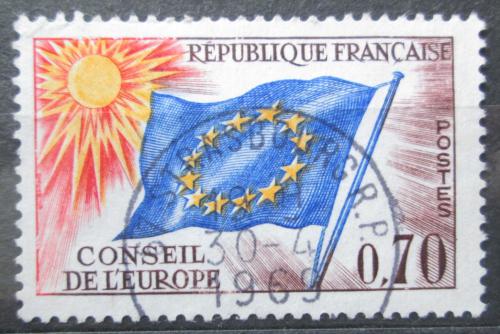 Poštová známka Francúzsko 1969 Vlajka EU, služobná Mi# 14