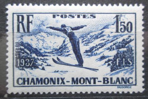 Poštová známka Francúzsko 1937 MS ve skocích na lyžích Mi# 340 Kat 12€