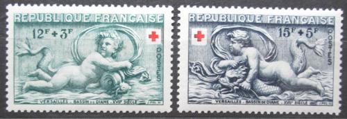 Poštové známky Francúzsko 1952 Èervený kríž, umenie Mi# 955-56 Kat 8.50€