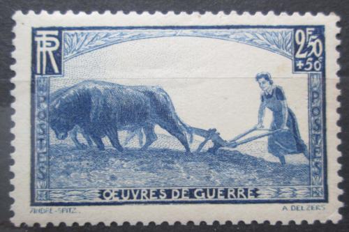 Poštová známka Francúzsko 1940 Farmáøka s pluhem Mi# 470 Kat 18€