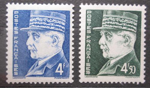 Poštové známky Francúzsko 1942 Maršál Philippe Pétain Mi# 579-80