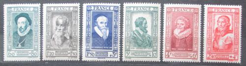 Poštové známky Francúzsko 1943 Osobnosti 16. storoèie Mi# 600-05 Kat 10€