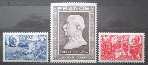 Poštové známky Francúzsko 1944 Maršál Pétain Mi# 619-21 Kat 5€